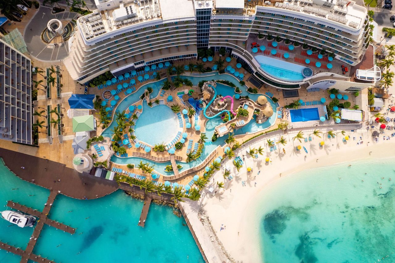 Aerial View of the Margaritaville Nassau in the Bahamas